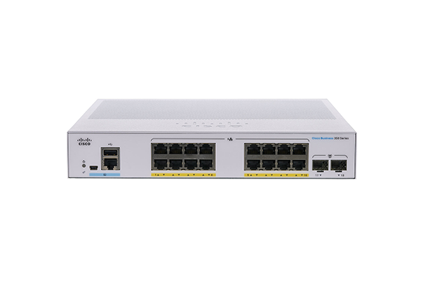 Cisco CBS350-16P-2G-EU Managed 16-Port Gigabit PoE Switch, 2x1G SFP