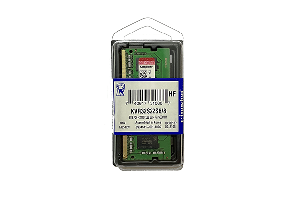 Kingston RAM 8GB 3200MT/s DDR4 Non-ECC​​ (KVR32S22S6/8)