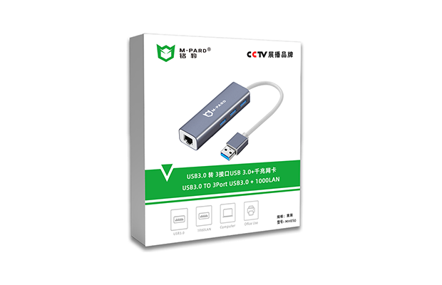 M-PARD MH050 USB3.0 to RJ45 3-Ports USB Hub