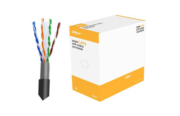 Dahua 305m Outdoor UTP CAT6 Cable (Black) PFM920-6UN
