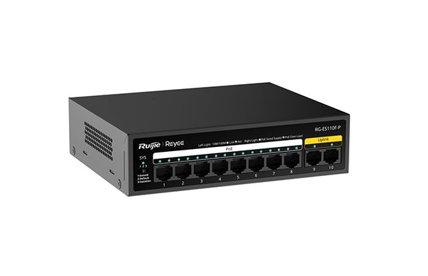 Reyee RG-ES110F-P 10-Port 10/100Mbps Unmanaged PoE Switch