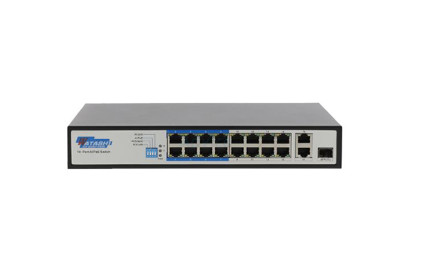 Watashi WSC083 16-Port AI PoE Switch with 2GE+1SFP Uplink