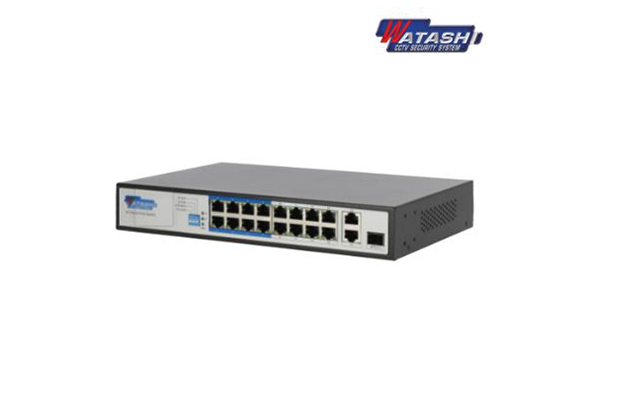 Watashi WSC083 16-Port AI PoE Switch with 2GE+1SFP Uplink