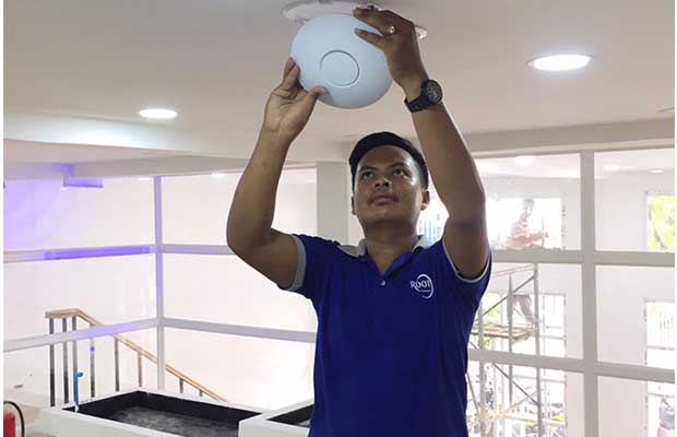 Ceiling WiFi with a strong signal for the office internet and networking access
