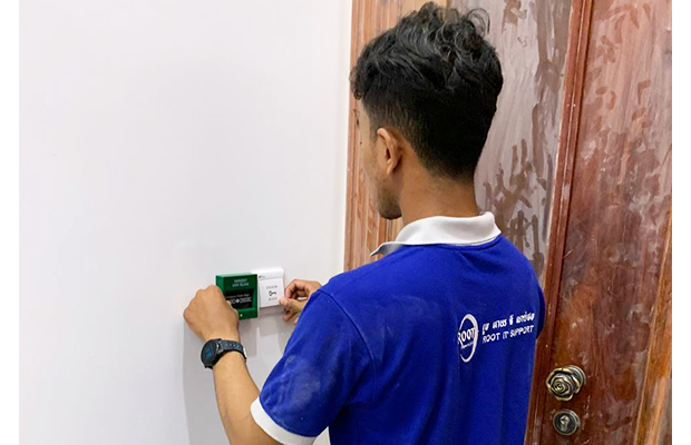 Project Install Door Access Control-Smart Lock Security Phnom Penh