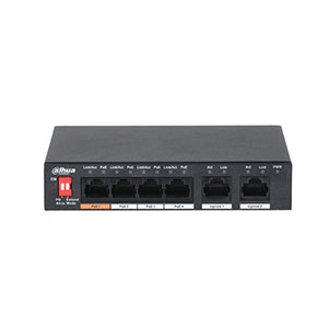 Dahua PFS3006-4ET-60 6-Port 10/100Mbps Unmanaged Desktop Switch with 4 PoE Ports