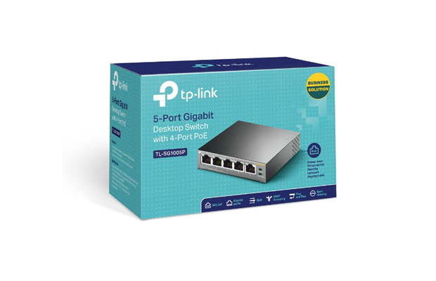 TP-Link TL-SG1005P 5-Port Gigabit Desktop Switch with 4-Port PoE