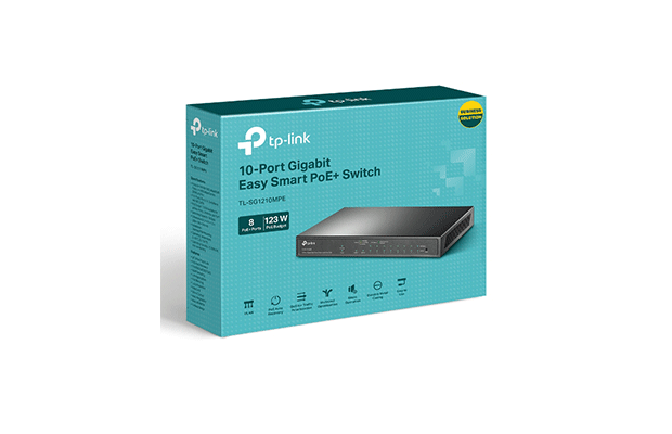 TP-Link TL-SG1210MPE 10-Port Gigabit Easy Smart Switch with 8-Port PoE+
