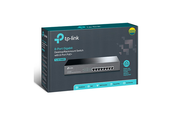 TP-Link TL-SG2210P JetStream 8-Port Gigabit Smart PoE+ Switch with 2 SFP Slots